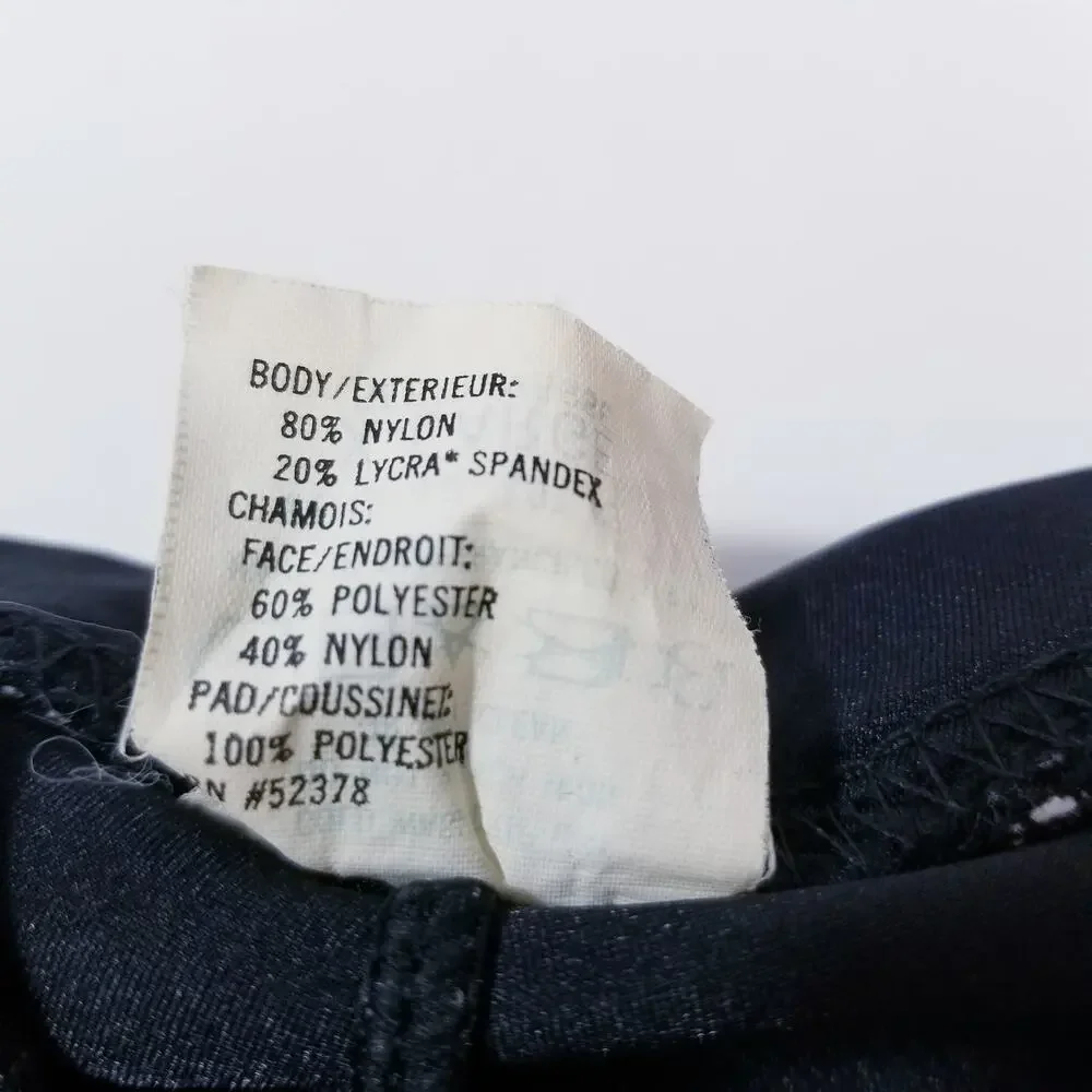 Vintage Bellwether Black Cycling Short Padded Drawstrings